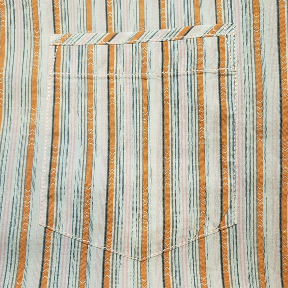 Tommy Bahama Mens Orange Pink Gray Stripe Long Sleeve Button Up Shirt Sz LG EUC - Picture 8 of 12